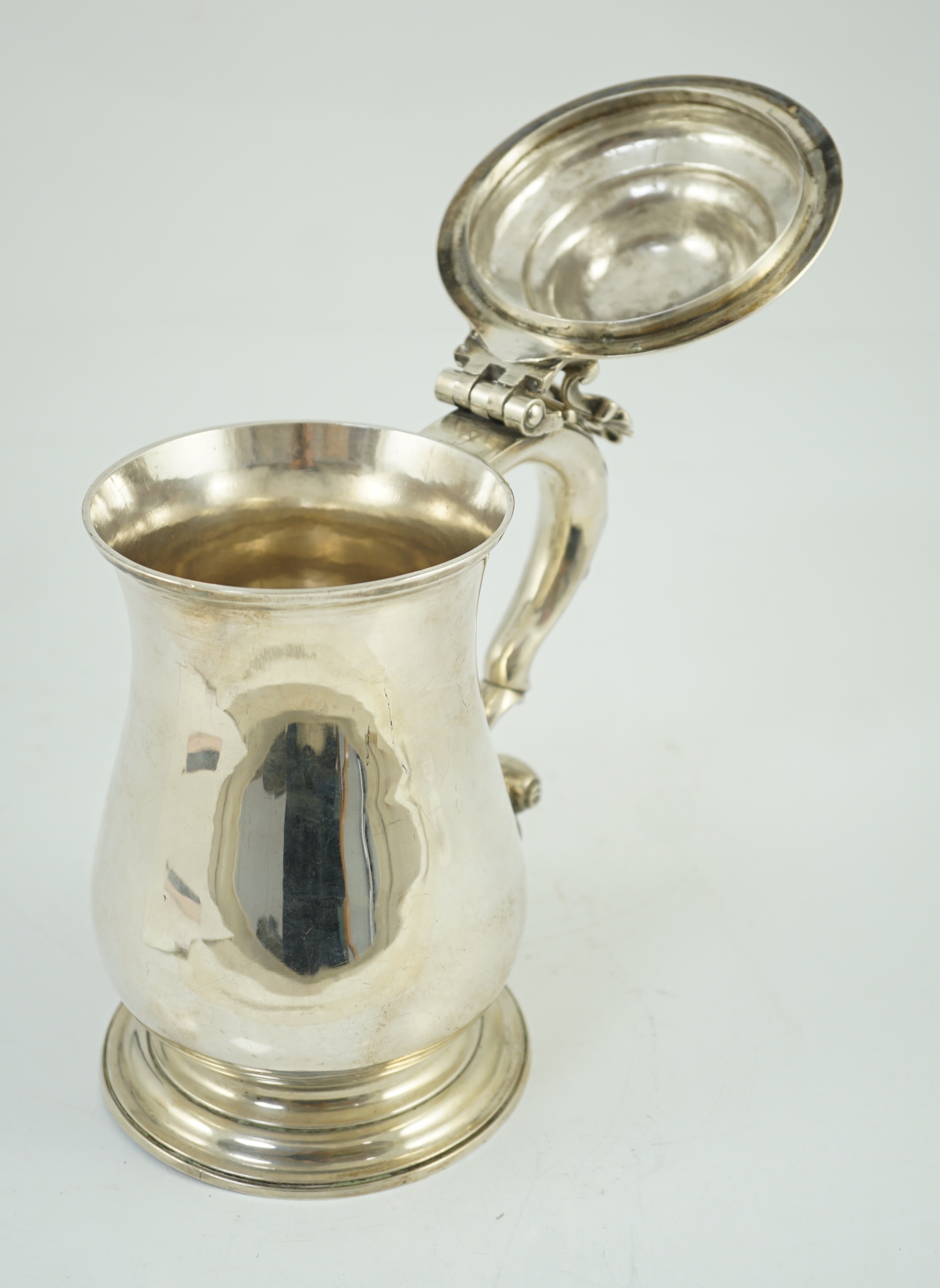 A late George II silver baluster tankard, by Thomas Whipham & Charles Wright